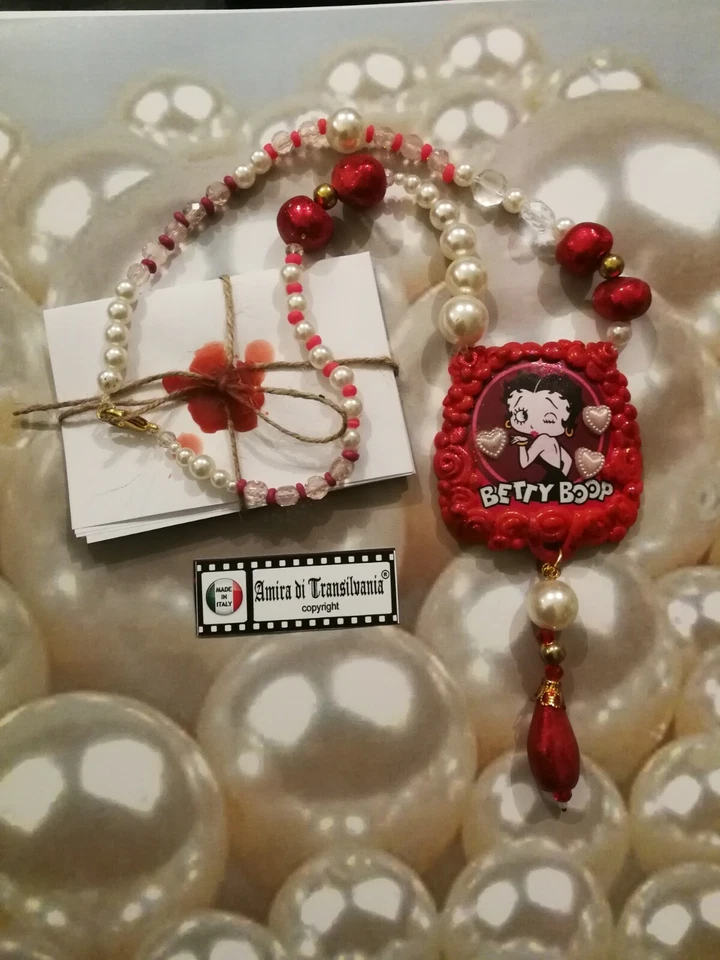 Betty Boop Fashion Accessories Choker Necklace Medal Jewellery Pendant Charm Bib - Image 3 of 4