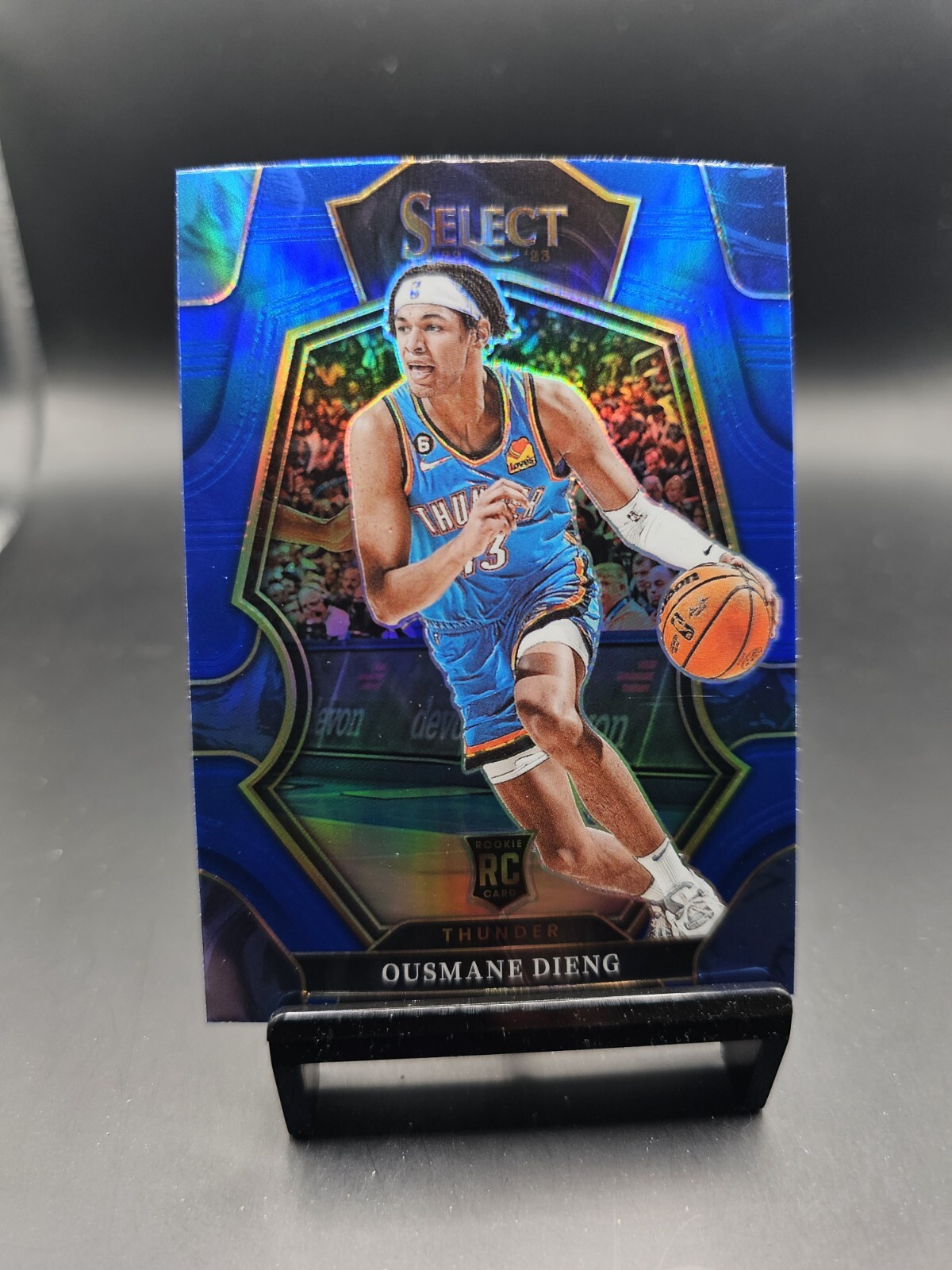 2022-23 Panini Select OUSMANE DIENG Premier Level Blue Prizm RC #190 - Thunder