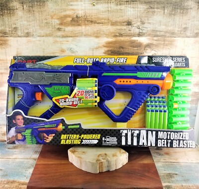 TITAN Dart Zone Covert OPS Auto Rapid Fire Motorized Belt Blaster Supershot Gun