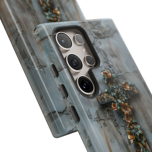 Cross Floral Vines Gray Phone Case for iPhone, Samsung Galaxy, Pixel - 第 152/240 張圖片
