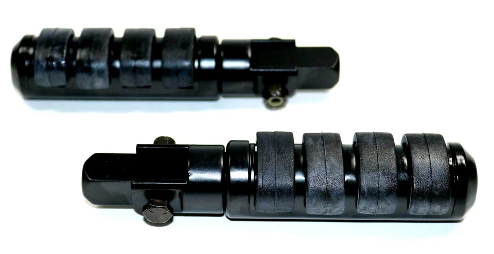 Juego de clavijas de pie Harley ISO Buffalo negras SportsterXL Softail Dyna lote de 2 Foto 2 de 4