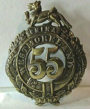 55th Regiment of Foot Westmorland Glengarry Cap badge 62 x 47 mm 0riginal