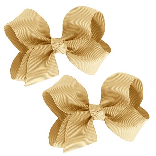 WD2U Girls Set of 2 Small Grosgrain 3" Pigtail Hair Bows French Clip Barrettes - Picture 17 of 62