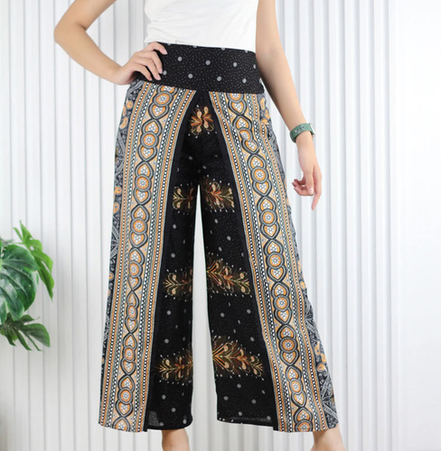 Women Wide Leg Pants Palazzo Sarong Bohemian Gypsy Hippie Trousers Wrap WLP - Picture 29 of 71