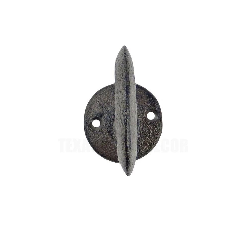 Industrial Ceiling Clevis Eye Wall Hook Heavy Duty Cast Iron Antique Brown Look - Image 4 of 4