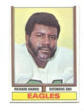 1974 Topps #216 Richard Harris Philadelphia Eagles