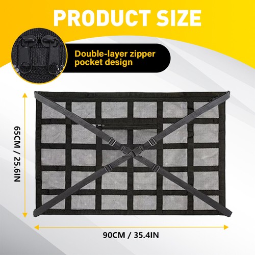 2025 Universal Mesh Storage Bag Car Roof Ceiling Cargo Net For SUV Van AUS - Picture 9 of 11