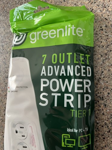 Greenlite Tier 1 Advanced Current Sensing 7 Outlet Power Strip Ideal For PC & TV - Picture 3 of 3