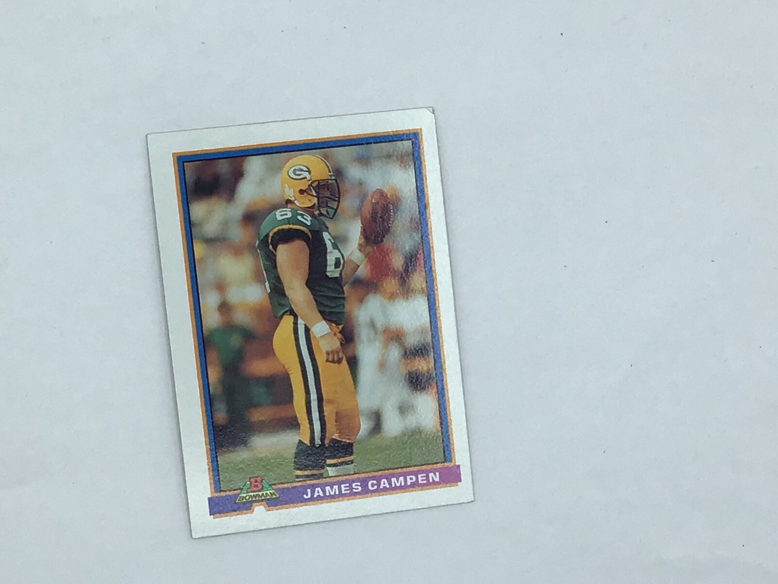 1991 JAMES CAMPEN GREEN BAY PACKERS  vintage BOWMAN 169 MINT