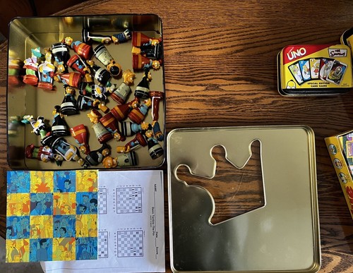 The Simpsons Chess Set 1998,checkers,uno,clue Collectible Board Games Lot Dice - Picture 3 of 19