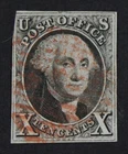 CKStamps: US Stamps Collection Scott#2 10c Washington Used Tiny Thin CV$850