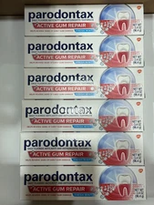 6-pack PARODONTAX ACTIVE GUM REPAIR TOOTHPASTE FRESH MINT 3.4oz (06/2026)