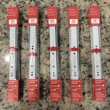 5 Sets Richelieu 14'' Euro Rolling Drawer Side Mount 3/4 Extension 75 lbs