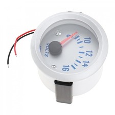 2 Auto Car Volt Meter Voltage Gauge 52mm 8-16v Blue Light Front