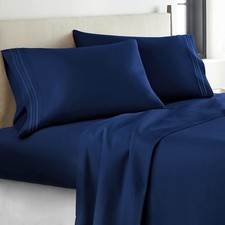 Full Sheet Set Luxury 1800TC Hotel Quality Double Brushed Microfiber Bed Shee...
