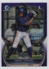 2023 Bowman Chrome Prospects Mega Box Purple Mojo Refractor Miguel Tamares 05nu