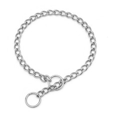 Stainless Steel Chain Dog Collar, Metal Slip P-Link Training Heavy Duty Dog C...
