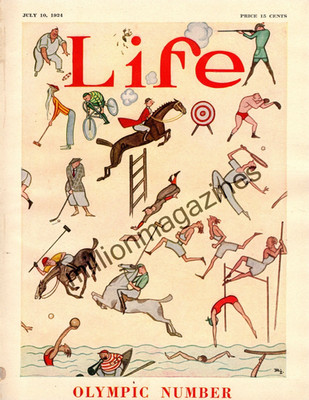 1924 Life July 10 Complete issue - Olympic Issue; Sports and countries