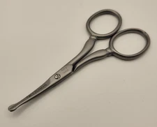 Tweezerman Facial Hair Scissors Stainless Steel Rounded Tip Nose Ear & Brow Trim