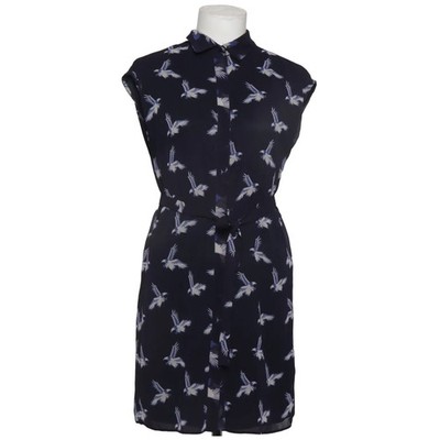 Zara Basic, Blusenkleid, Größe: S, Blau/Schwarz/Weiß, Print, Damen #QD3