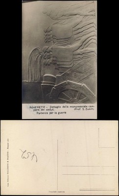 Cartoline Rovereto Dettaglio della monumentale cam- pana dei caduti. 1918