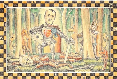 PH THEMEN POSTKARTE BRIAN PARTRIDGE KONSERVATIVE WAHL LRG GRÖSSE UNGEBRAUCHT POSTFRISCH