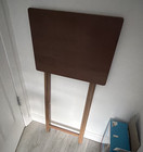 Set of west elm Bohemian Folding TV Tray Table Brown Wood Lacquered — photo 1