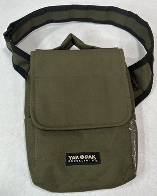 Vintage Y2K YAK PAK Brooklyn NY Canvas Belt/Crossbody Bag Olive Pristine Cond.