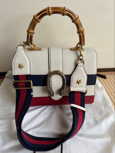 Gucci Bamboo Dionysus Handbag Shoulder Bag 2-Way with Stains