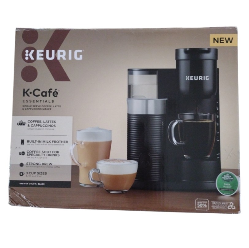 Keurig K-Cafe Essentials Macchina Caffè A Capsule Nero - Scatola Aperta Ma Come Nuova - Foto 3