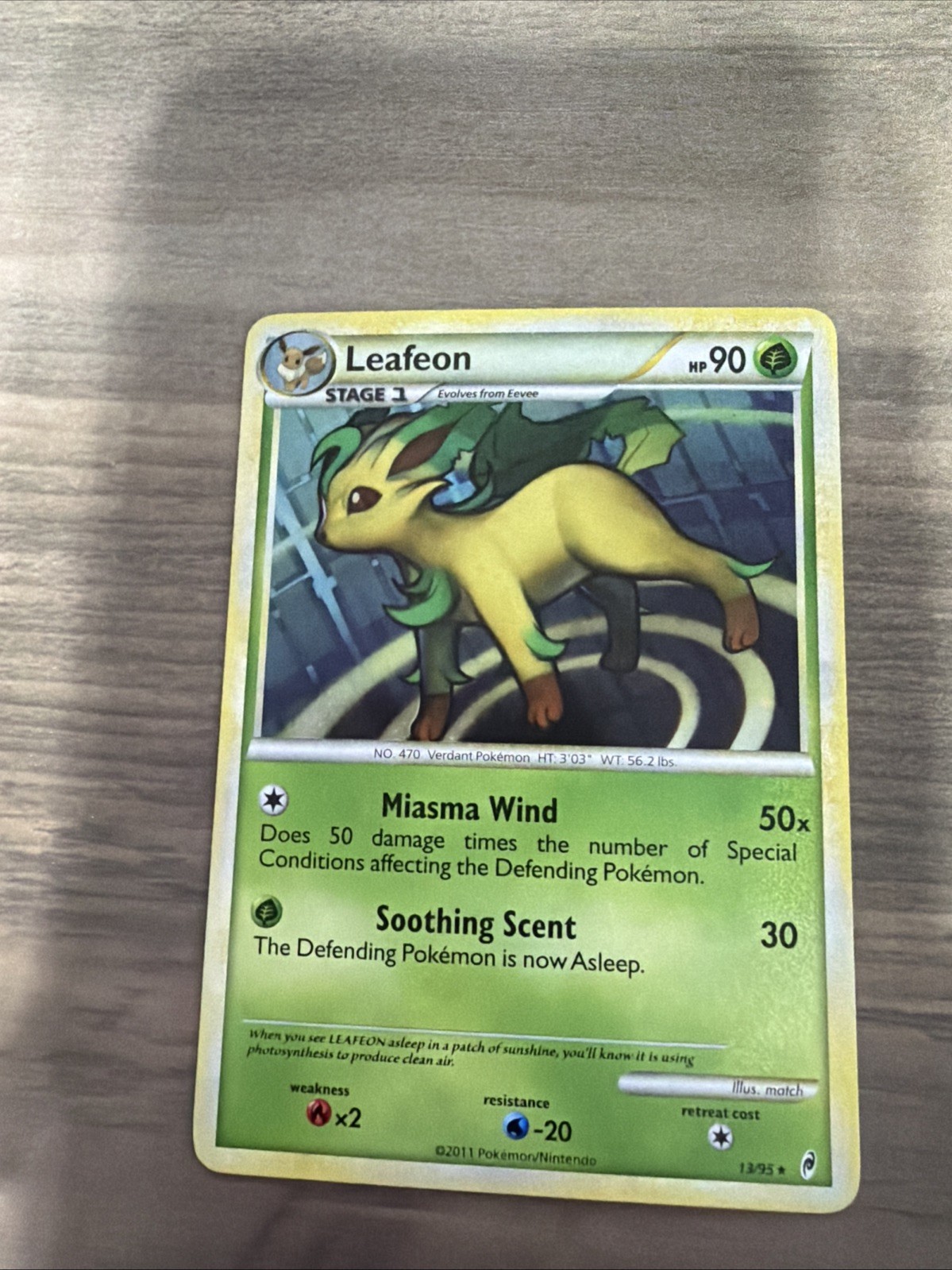 Leafeon 13/95 Holo Rare Pokemon Card NM/LP
