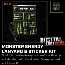 Monster Energy Mayhem Gear 2025 - Lanyard + 12 Sticker Sheet