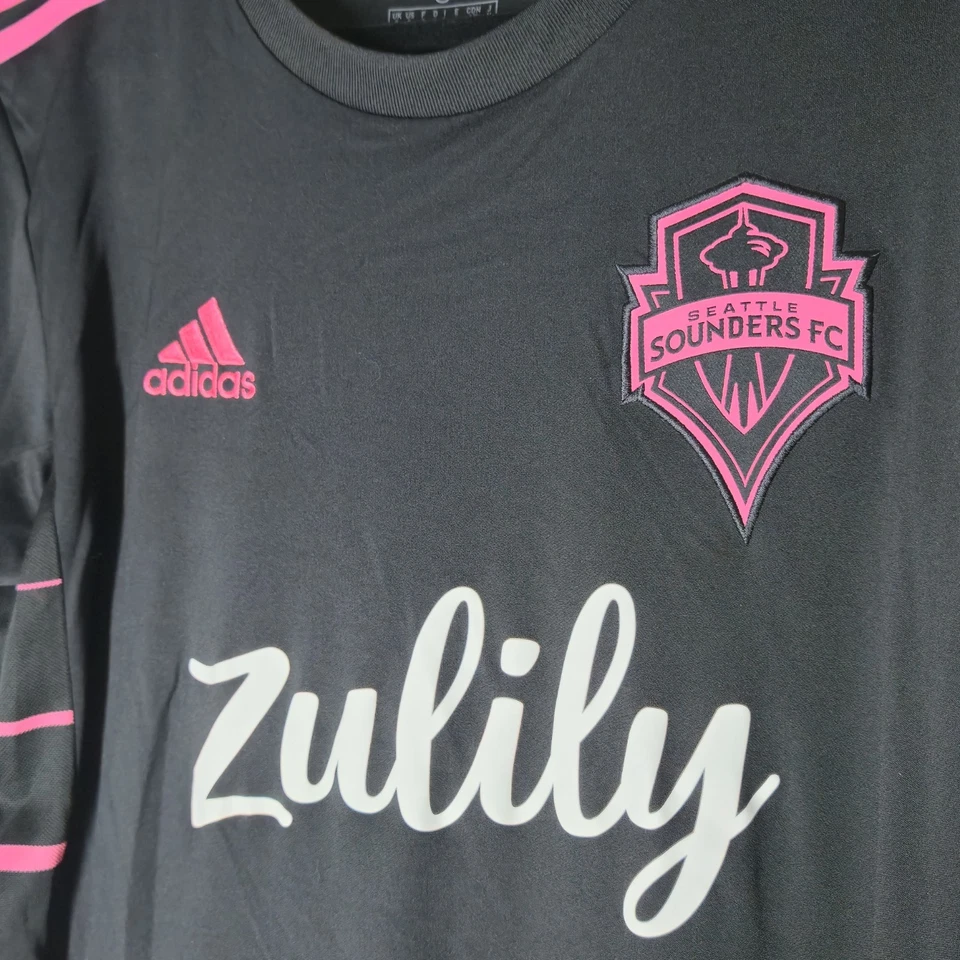 2019-20 Seattle Sounders FC Adidas Away Nightfall Authentic S MLS Soccer Jersey - Image 2 of 4