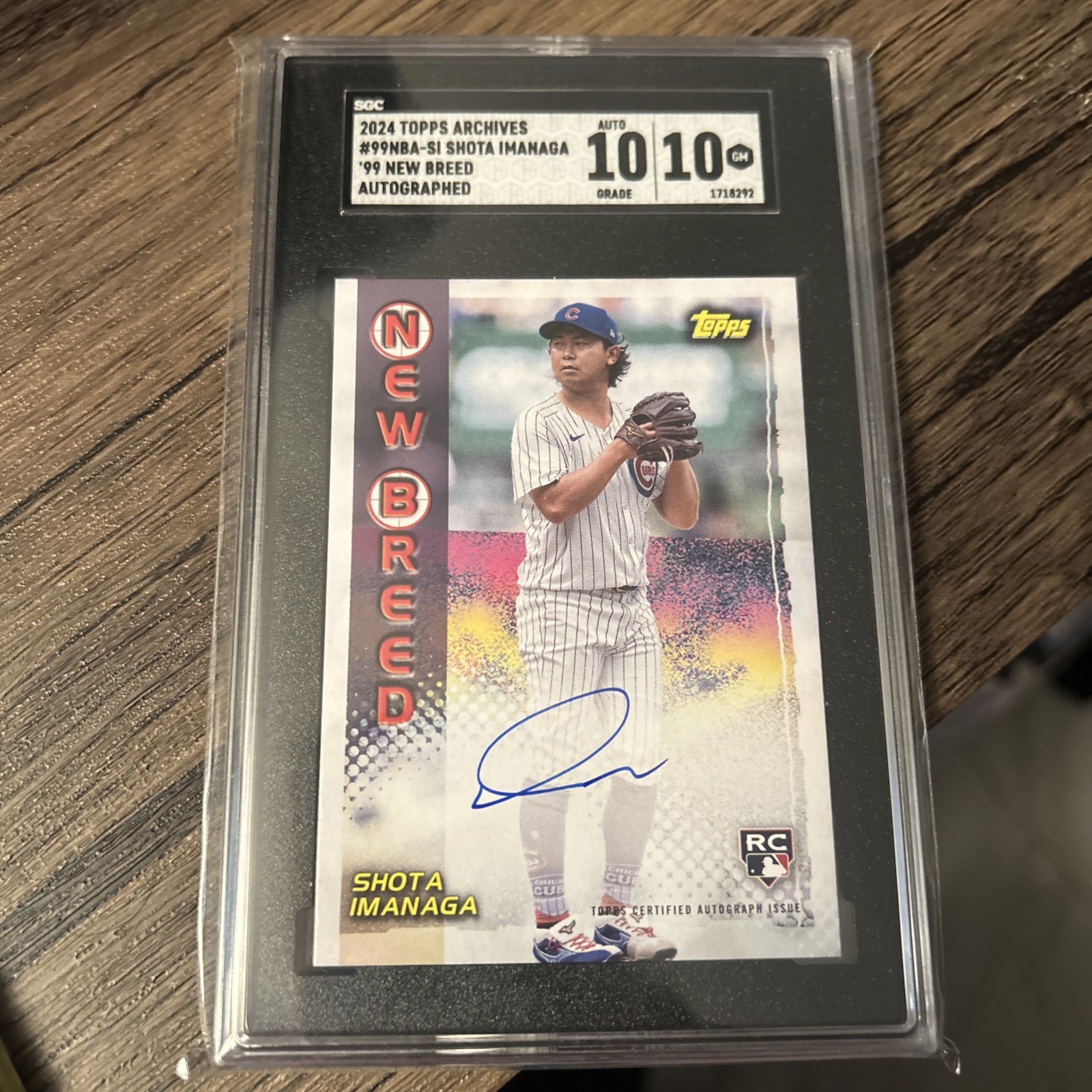 2024 Topps Archives Chicago Cubs Shota Imanaga New Breed Auto RC SGC Gm 10