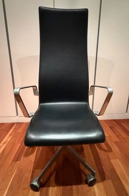 Fritz Hansen Oxford ChairHighBack ORIGINAL Design Arne Jacobsen Leder Chefsessel