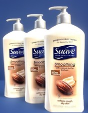 3 suave smoothing cocoa butter shea moisturizer body lotion 18oz ea