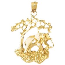 Elephant Charm Pendant 14k Gold 2.6 Grams 