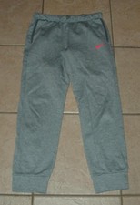 Girls Sz Large Gray Elastic Waist Dri-Fit Jogger Logo Sweatpants Pockets NIKE