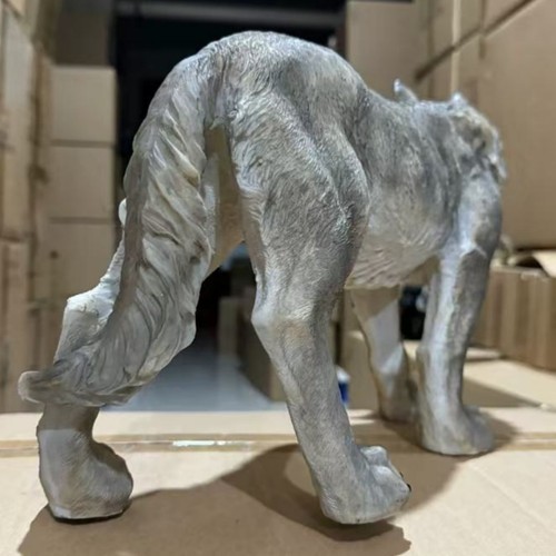 Emulation Grasland Wolf Figur bemalt Modelltier Skulptur Neu auf Lager - Bild 5 von 9