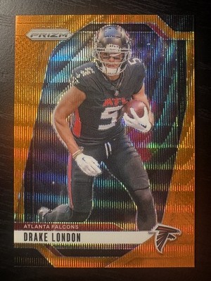 2024 Panini Prizm Drake London #12 Orange Wave Prizm /60 Falcons