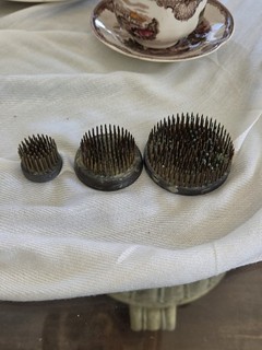 Metal Flower Frogs 3 Mis Sizes Floral Pin Holders
