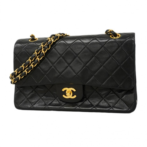 Chanel Matelassé Shoulder Bag, Double Flap, Chain, Lambskin, Black... GZl1i4is