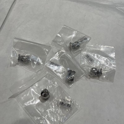 Qty 5 New Crocs Silver Knot Shoe Charm 10017455