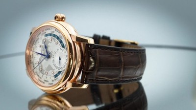 FREDERIQUE CONSTANT 18k Rose Gold Plated Classics Worldtimer Watch