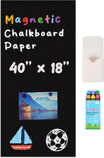 Self-Adhesive Magnetic Chalkboard Contact Paper 40" x 18" for Walls