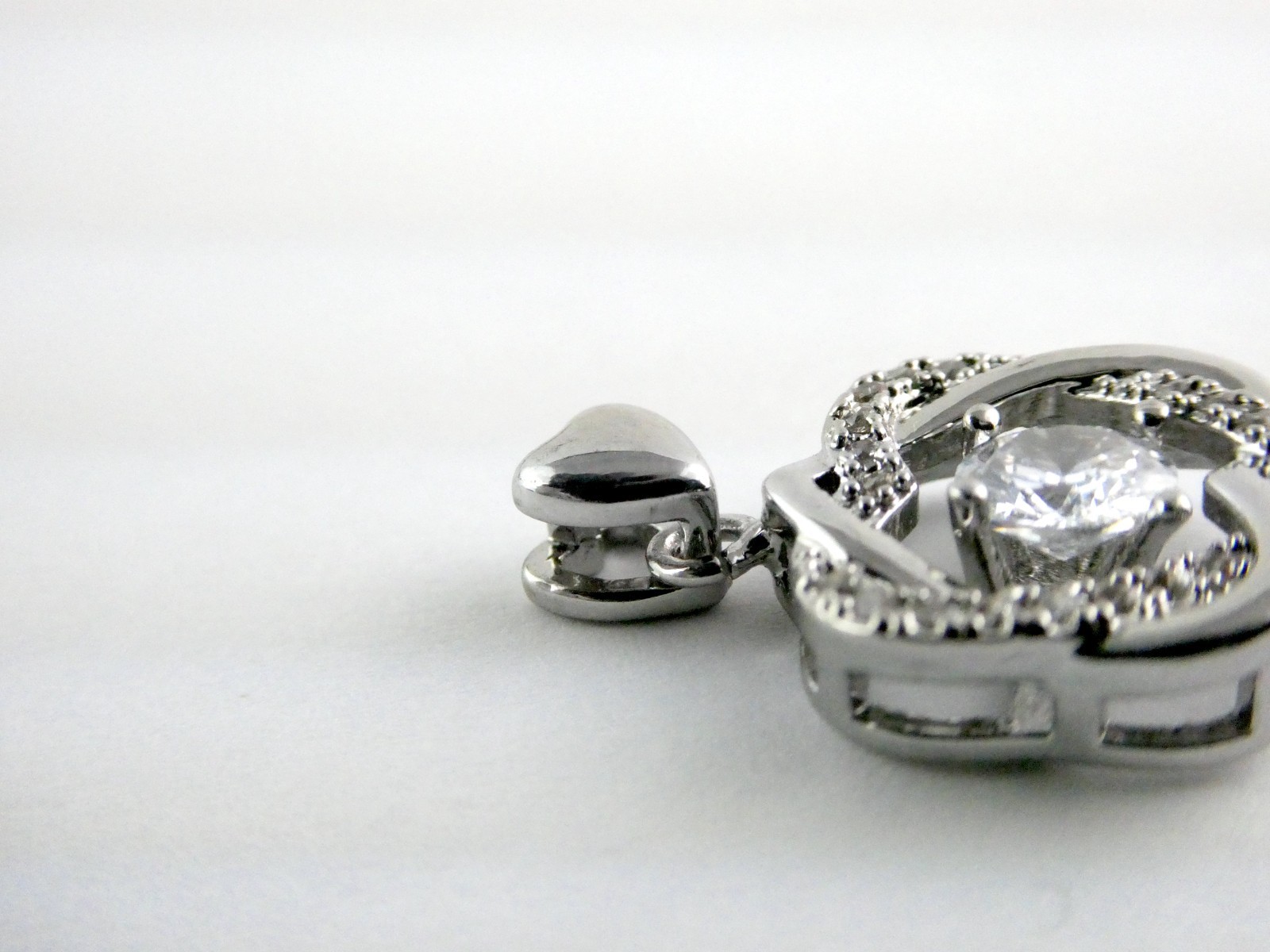 Sterling Silver Interlocking Hearts Crystal Studd… - image 11