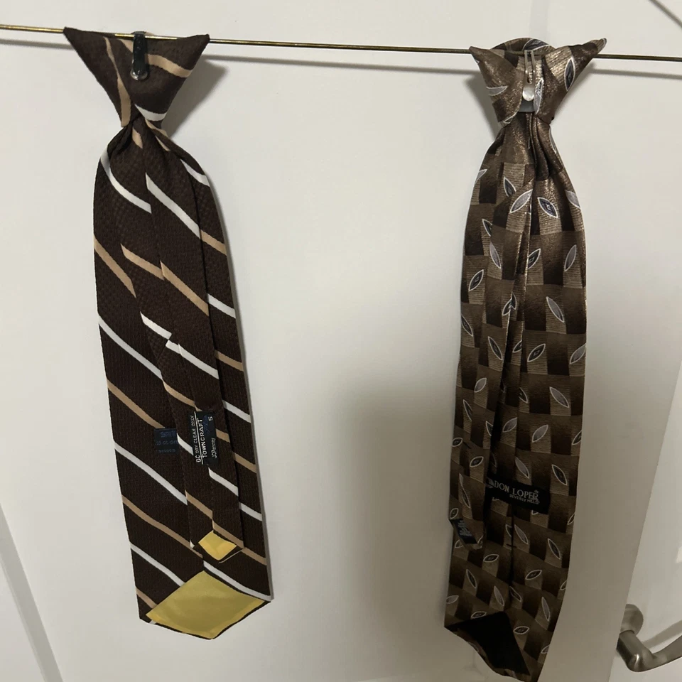 "Lote de 3 corbatas vintage de pargo a presión Towncraft Mr John 18"" de largo 3,5"" de ancho" Foto 3 de 4
