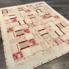 Quilt King Size 103   x84    Medium Weight Tie Design Soft Colors