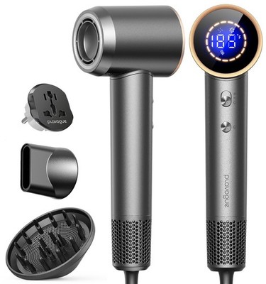 Travel Hair Dryer Dual Voltage 110V-240V Ionic Lightweight Fast Drying V-120V