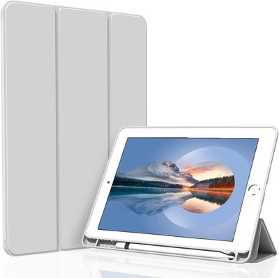 Case for iPad 10.2 2021/2020/2019, Smart Lightweight Trifold Stand Gray 